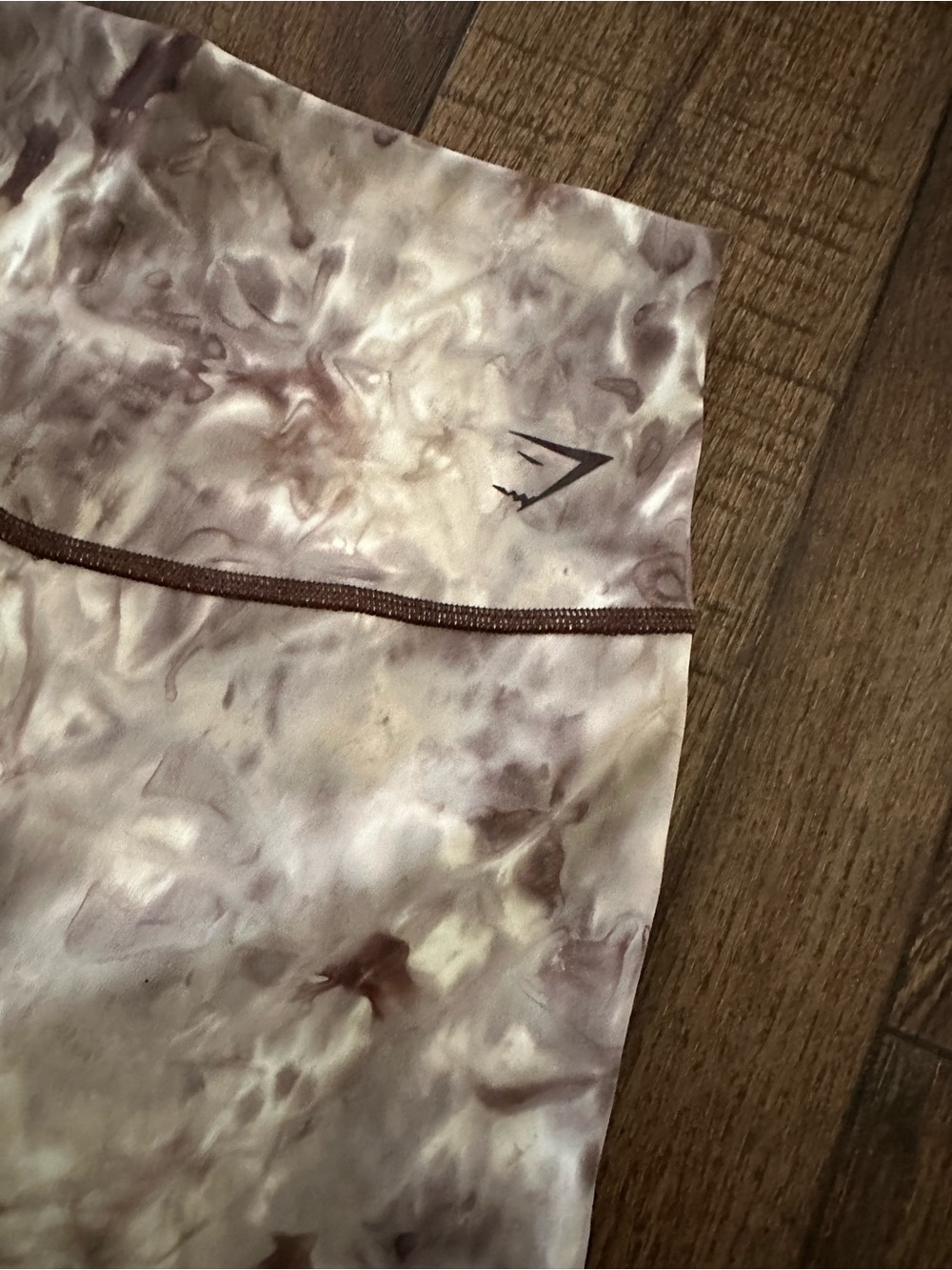 Gymshark Neutral Taupe Tie-Dye Leggings - Gymshark - Picture 2 of 5